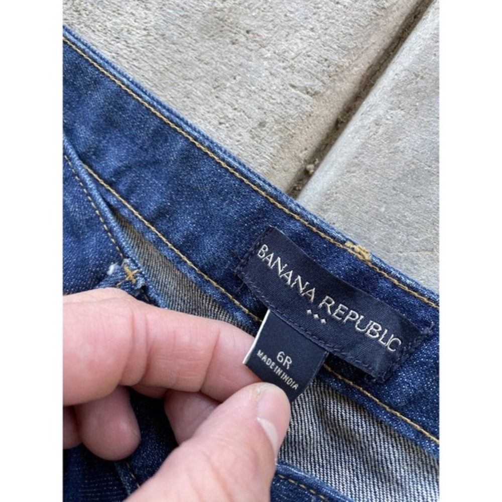 Vintage Banana Republic Jeans Womens 30x32 6 Blue Mid Rise Bootcut Denim Flap - Picture 12 of 16
